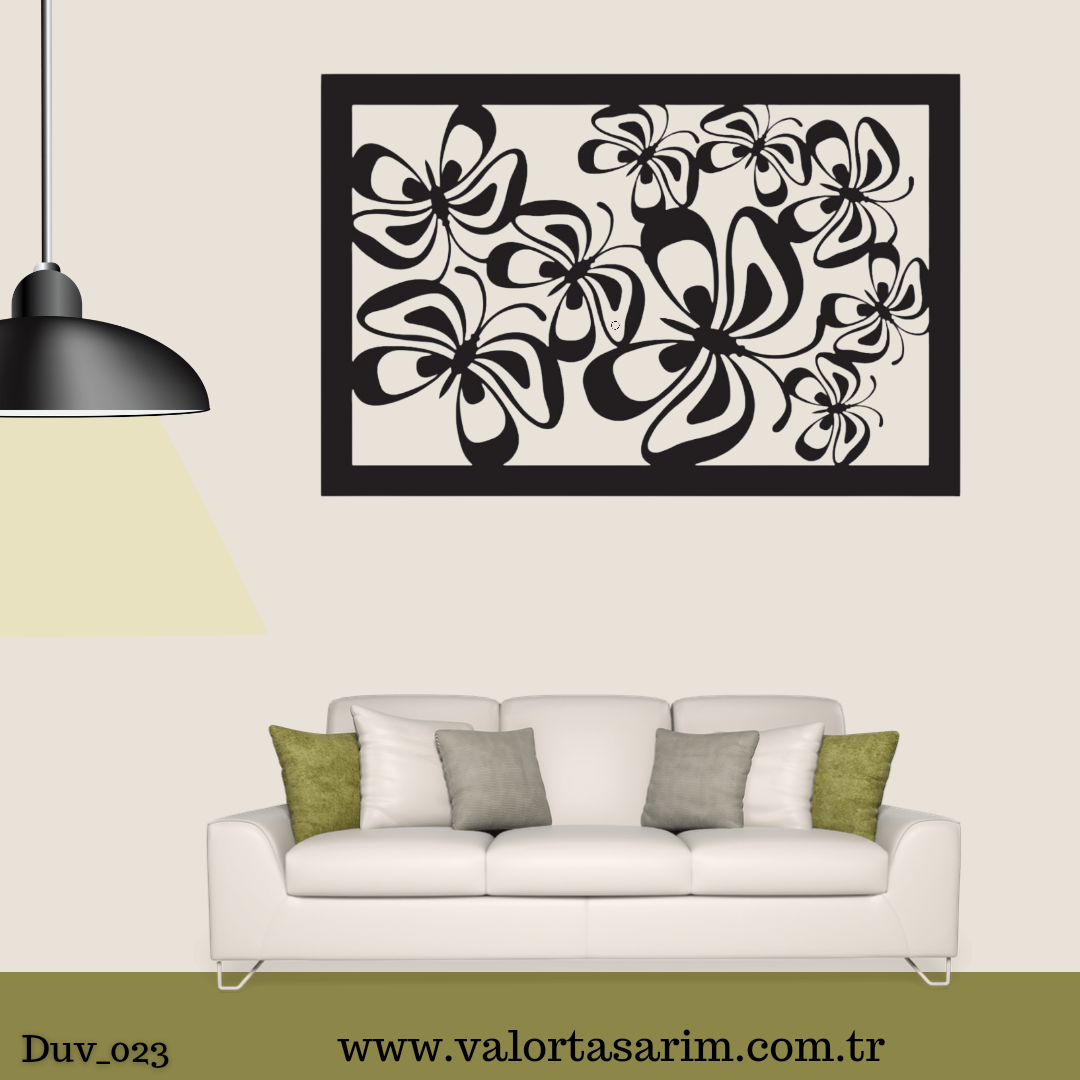 ÇİÇEK MODELLİ DİKDÖRTGEN TABLO